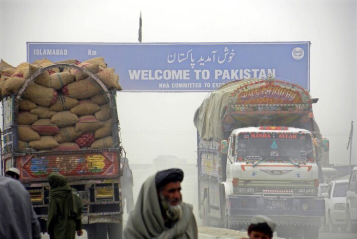 Trucks carrying Afghan Transit trade supply in Chaman