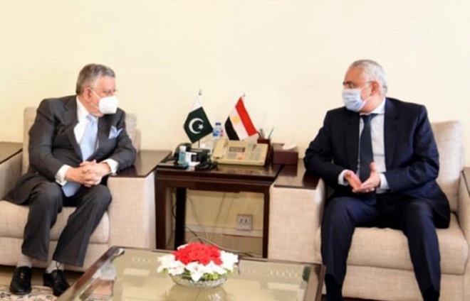 tarin meet with egyptian envoy